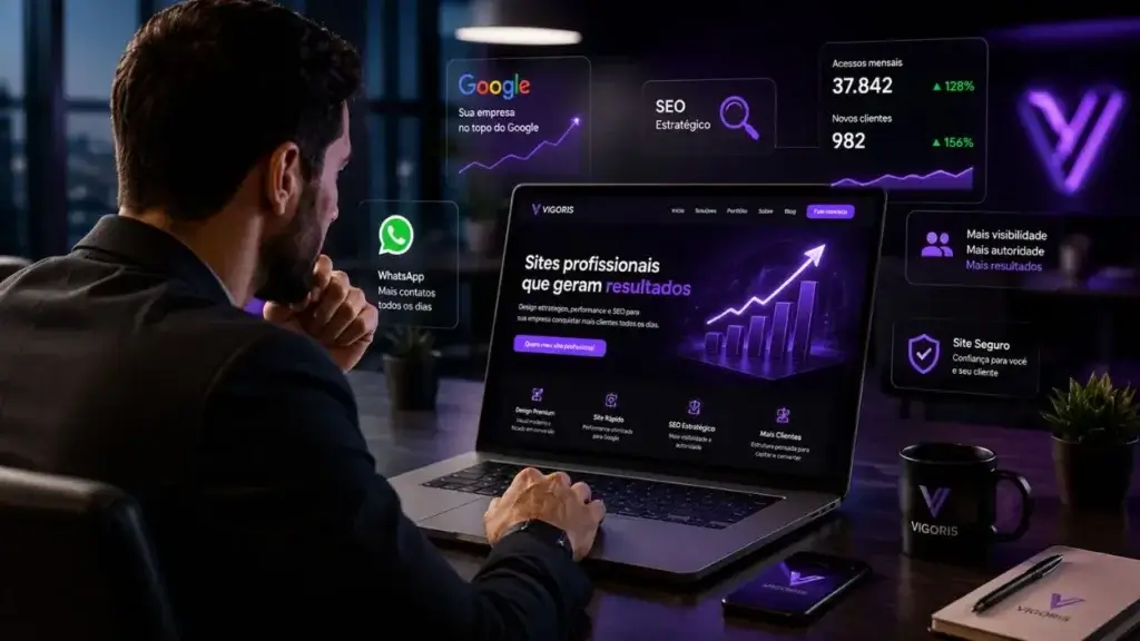 criar site profissional para empresa com foco em Google, clientes e crescimento digital
